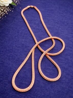 Men's Stainless Steel Rose Gold IP Plated
Necklace - 36 in